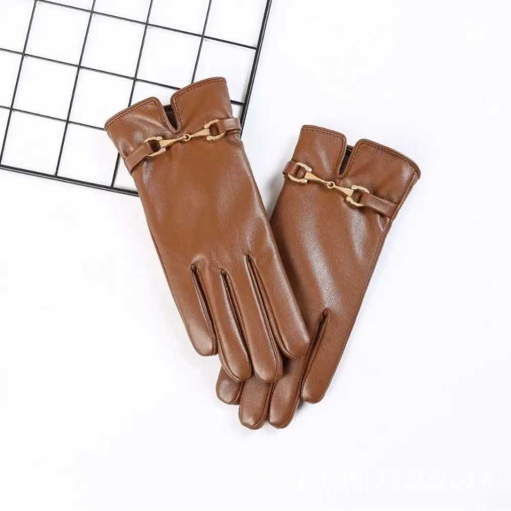 Fashion PU Leather Gs Windproof Waterproof Fl Finge Driving GsThicken Outdoor Sports Winter Warm Touch Screen Gs Y251210