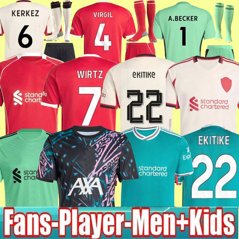 S-4XL 25 26 ISAK Soccer Jerseys 2025 2026 SZOBOSZLAI ABECKER FRIMPONG Wirtz Kerkez Grunge Pre Match football shirt Men Kids kit uniforms SALAH GAKPO ALLISTER