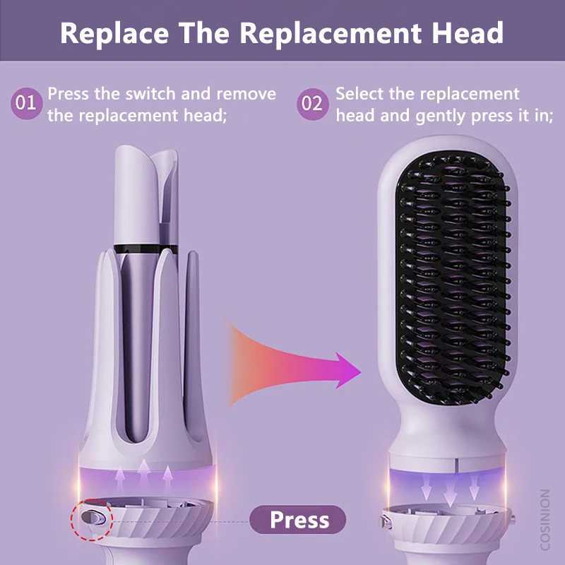 3 IN 1 Negative Ions 28mm 32mm Roll Automatic Hair Curler Heating Straight Hair Comb Electric Ceramic Curling Iron Hair StickT251210
