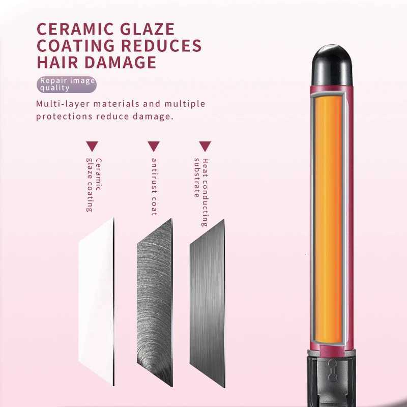 Kemei Professional Hair Curler Hair Curling Iron Wand Ceramic Tourmaline long Barrel Dual Voltage 100-240V Hair Waving Style TooT251210