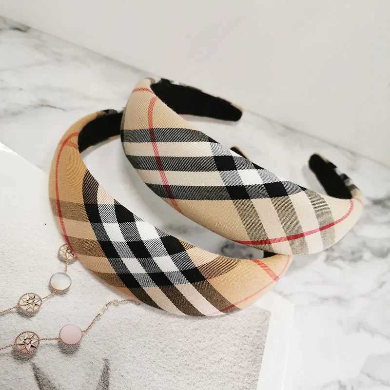 Classic Double Layer Korean Style Striped Plaid Hairband Hair Accessories For WomenT251210