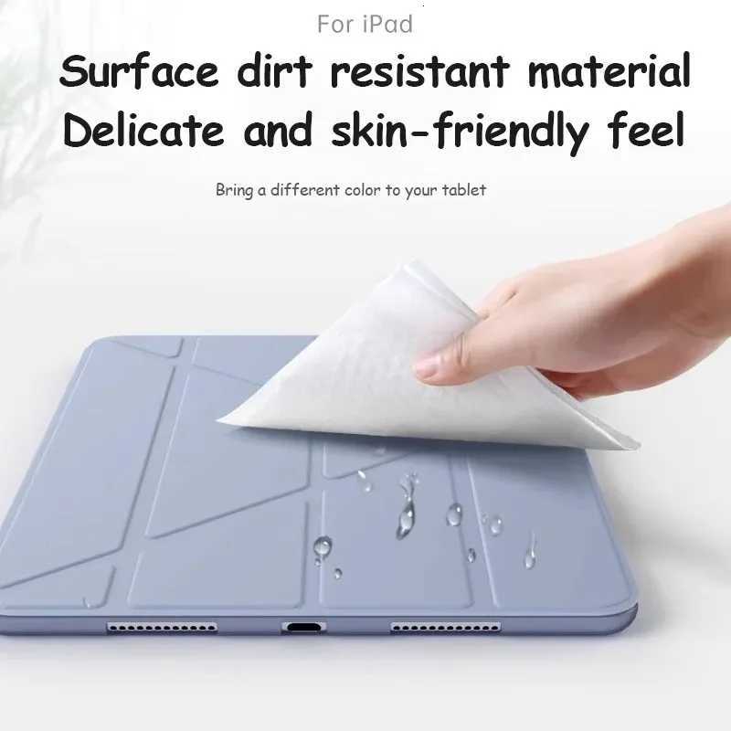 Y-Fold Leather Flip Case for IPad Mini 6 7 A17 Pro 11 M4 IPad A16 Air 11 M2 M3 for Air 2 3 4 5 6 7 8 9 10 11 Th Gen Tablet Case H251210