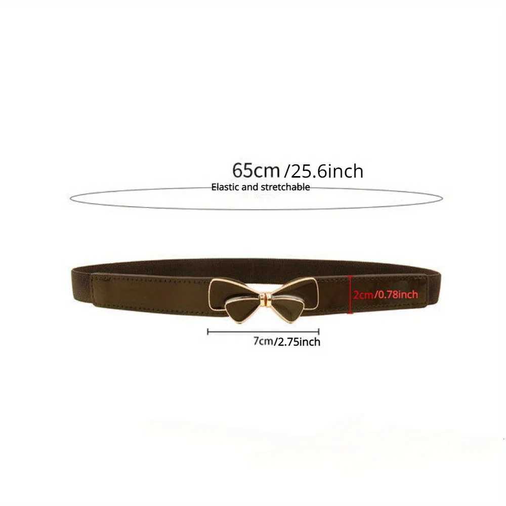 Luxury Elastic thin waistband for womens drip oil bow versatile belt inset style decorative dress with waistband for comfort GM229 Y251210