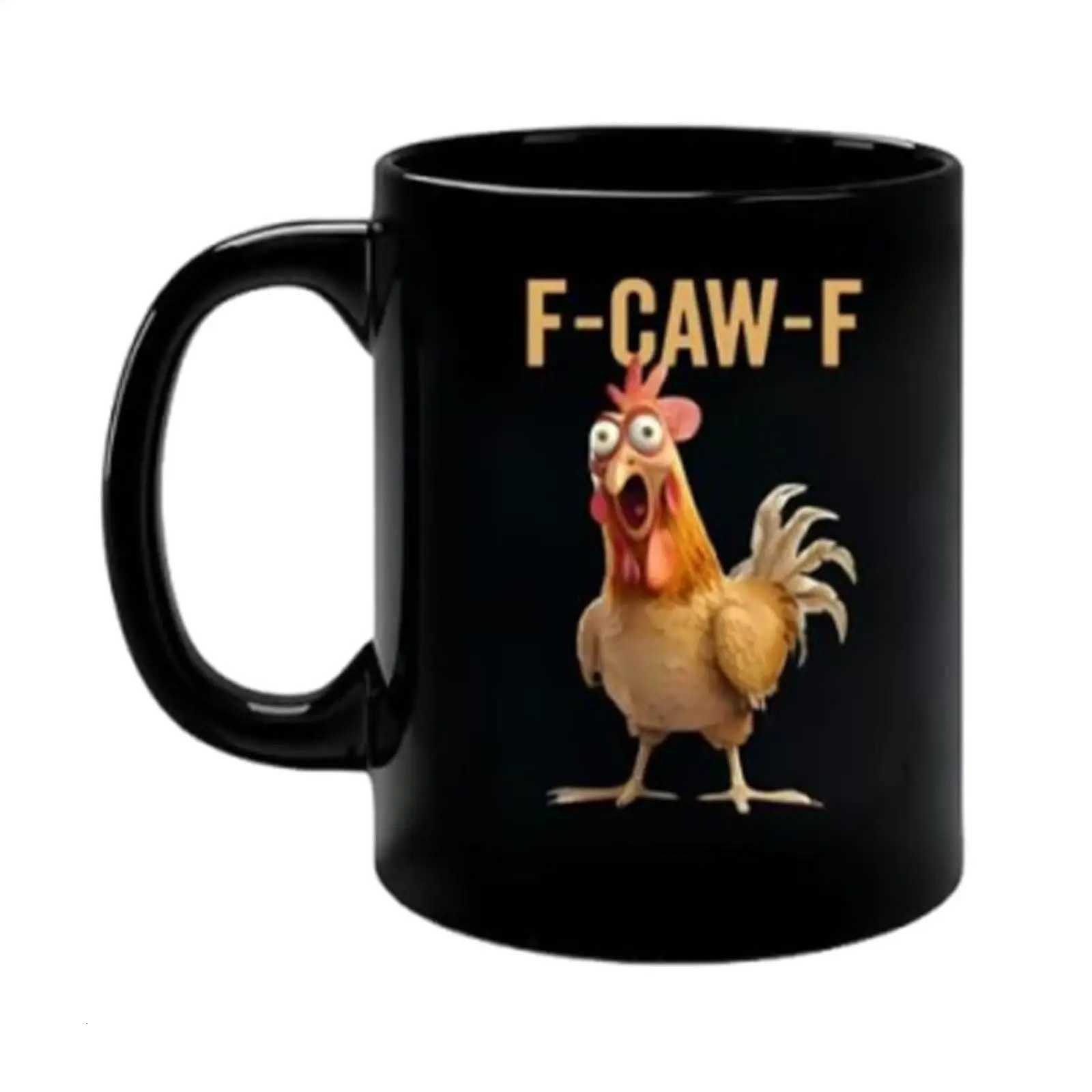 15oz Rooster Coffee Mug Double-Glazed Finish Drinkware Funny Ceramic Coffee Mug for Birthday Christmas Easter Farm Kitchen C251210