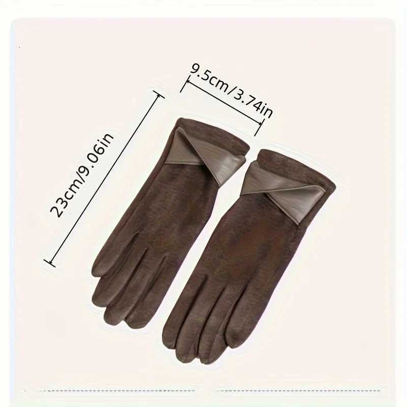 Thermal Winter Gs Wens Thermal Winter Gs - 1 Pair Elegant Brown with Beige Grey Soft Warm Lining Y251210