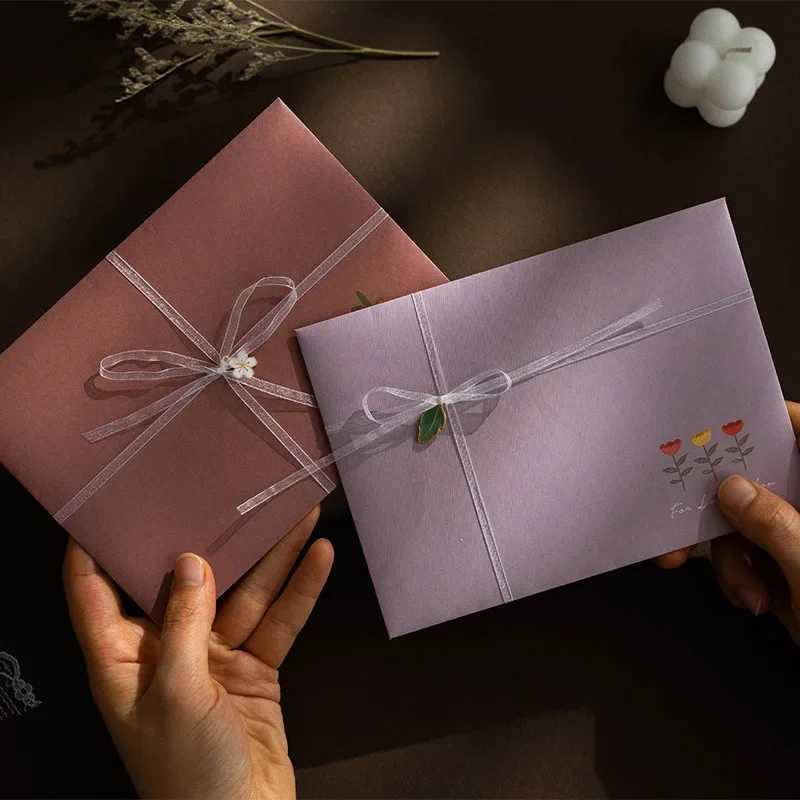 12pc/set Ins Floral Envelopes Kawaii Letter Pads DIY Wedding Party Invitations Cards Envelopes with Stickers Korean Stationery H251210
