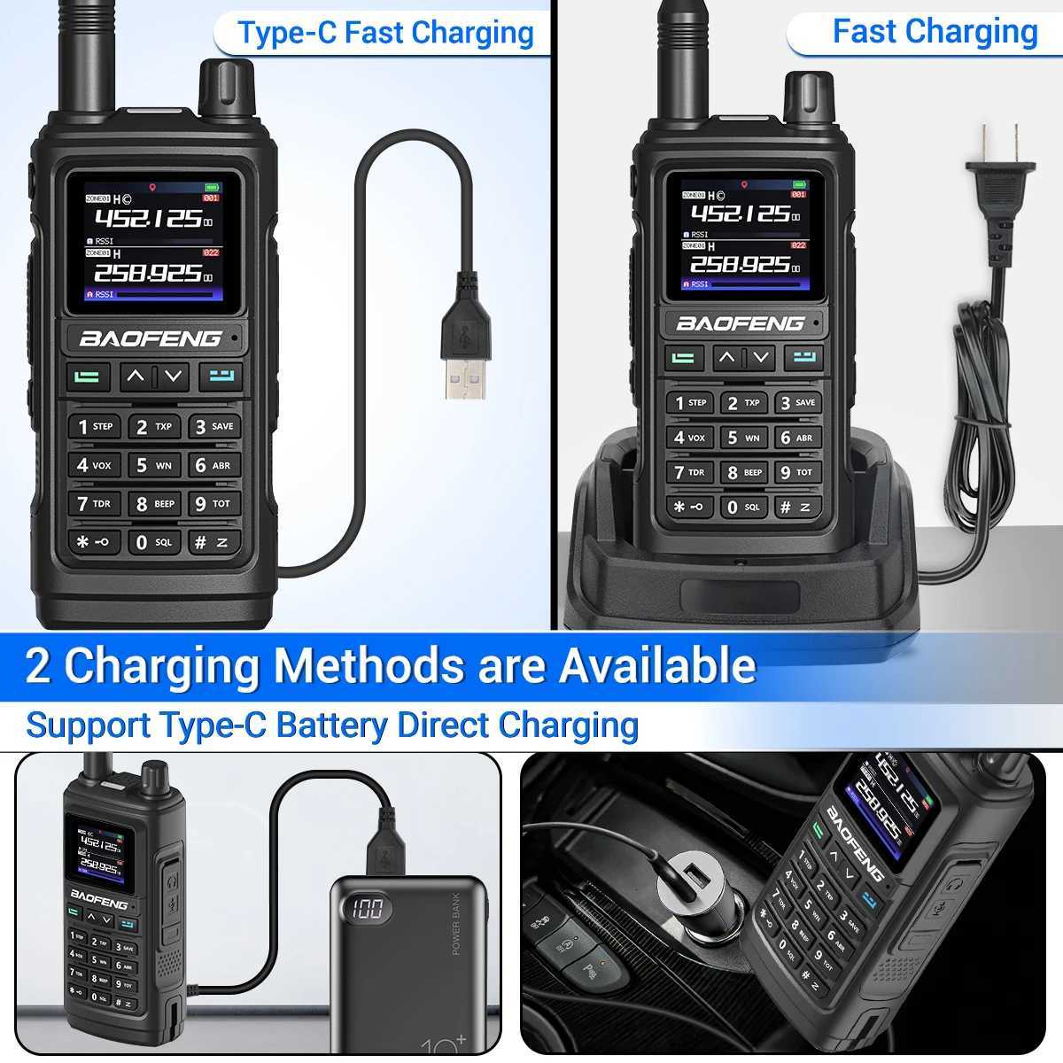 Baofeng UV 17 PRO GPS Air Band Walkie Talkie 999CH Wireless Copy Frequency NOAA Six Bands Amateur Ham Two Way Radio for Hunting M251210