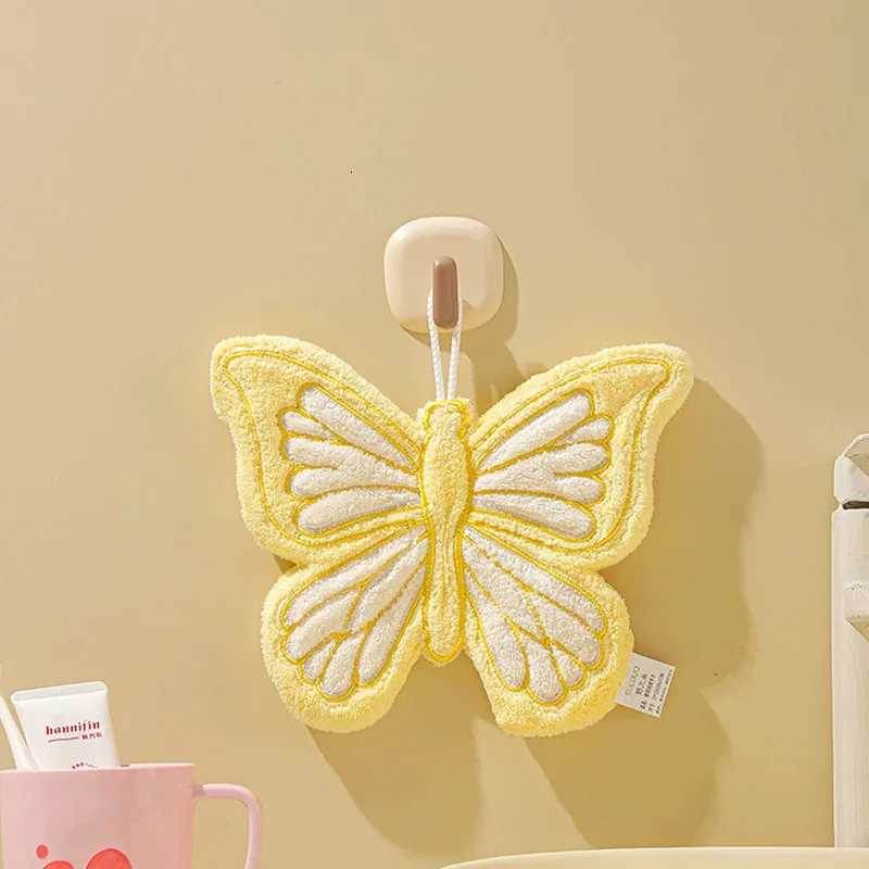 Coral fleece wipes butterfly towel composite sponge thick handkerchief for children for bathroom kitchen C251210