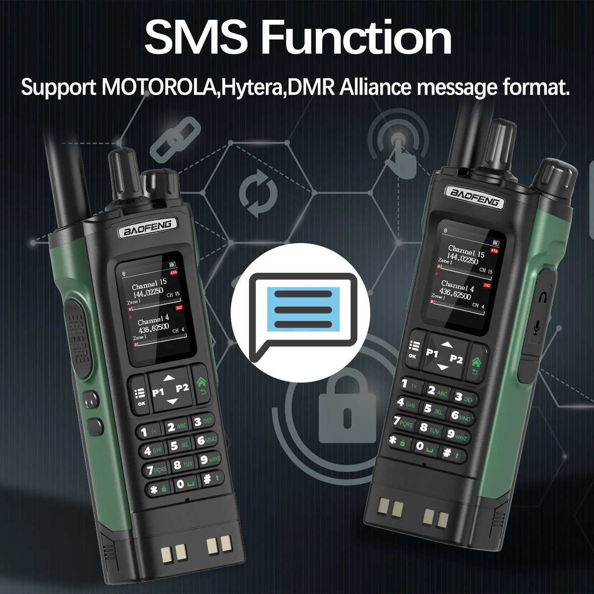 Baofeng DM-32 GPS DMR Digital Analog APRS Walkie Talkie AES256 Encryption Air Band FM AM GMRS Dual Band UHF VHF Radio DM-32UV M251210