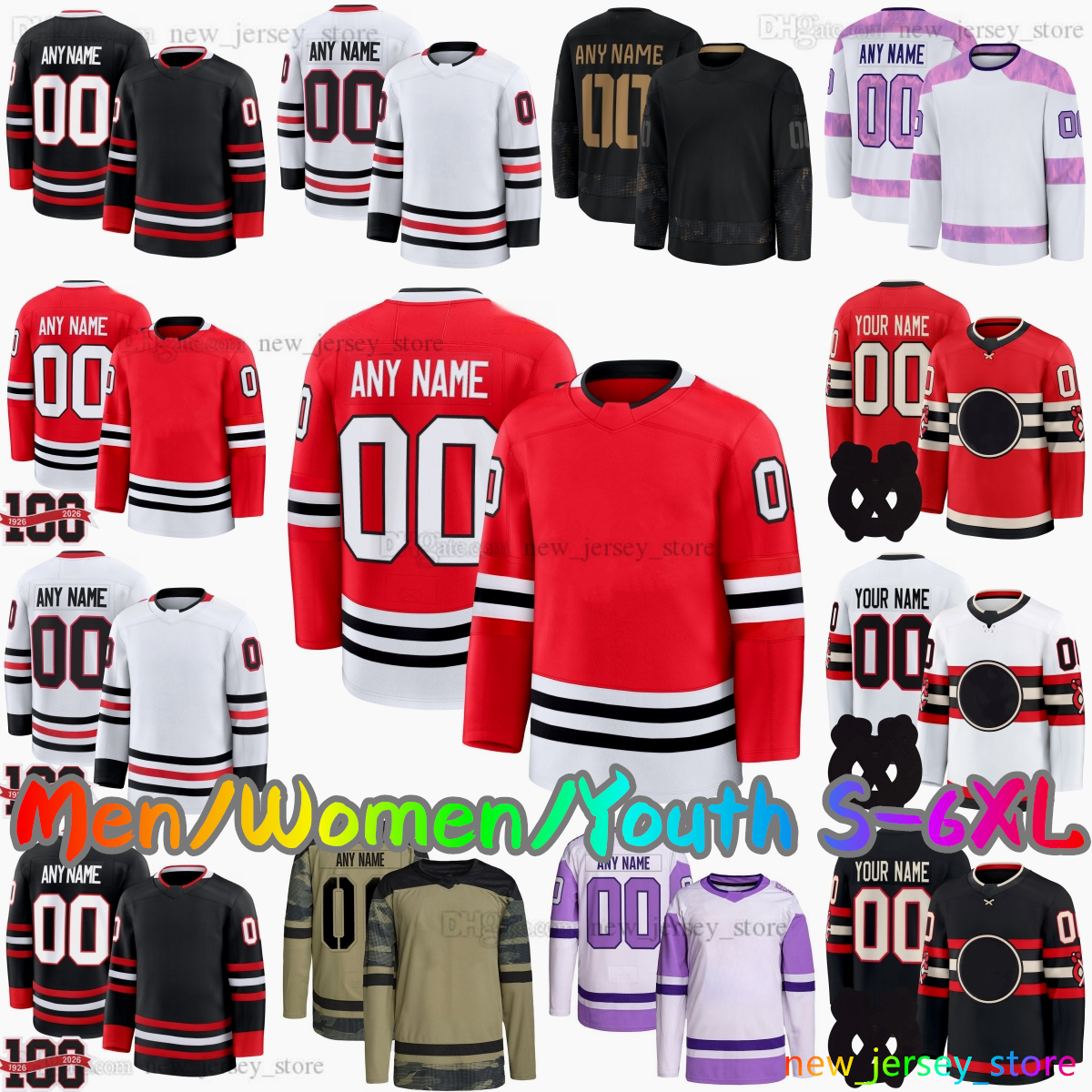 Custom S-6XL 98 Bedard New Ice Hockey Jersey 17 Foligno 5 Murphy 8 Donato 24 Lafferty 86 Teravainen 89 Athanasiou 9 Hull 14 Katchouk 7 Chelios 94 PerryStitched Jerseys