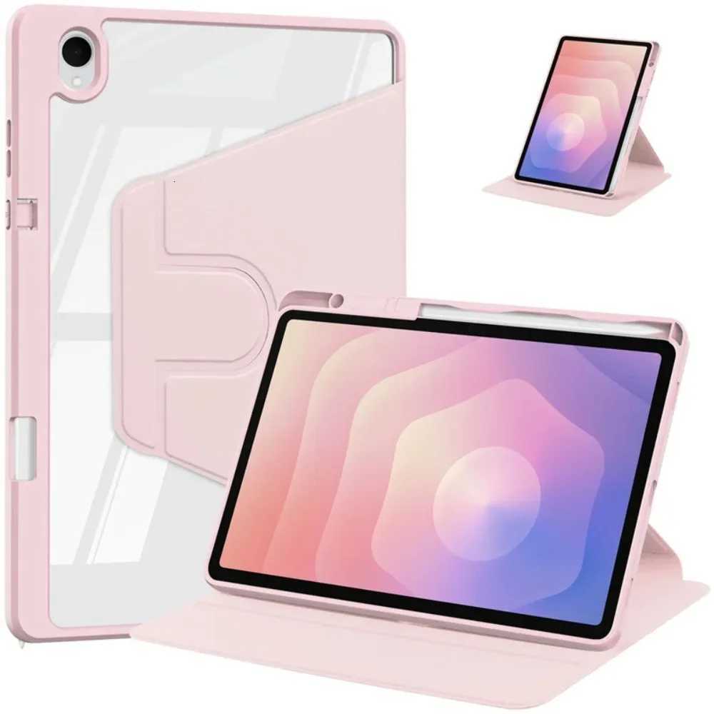 Rotating Kickstand Leather Tablet Case For Galaxy Tab S11 Acrylic Anti-drop Protect Cover with Pencil Holder H251210