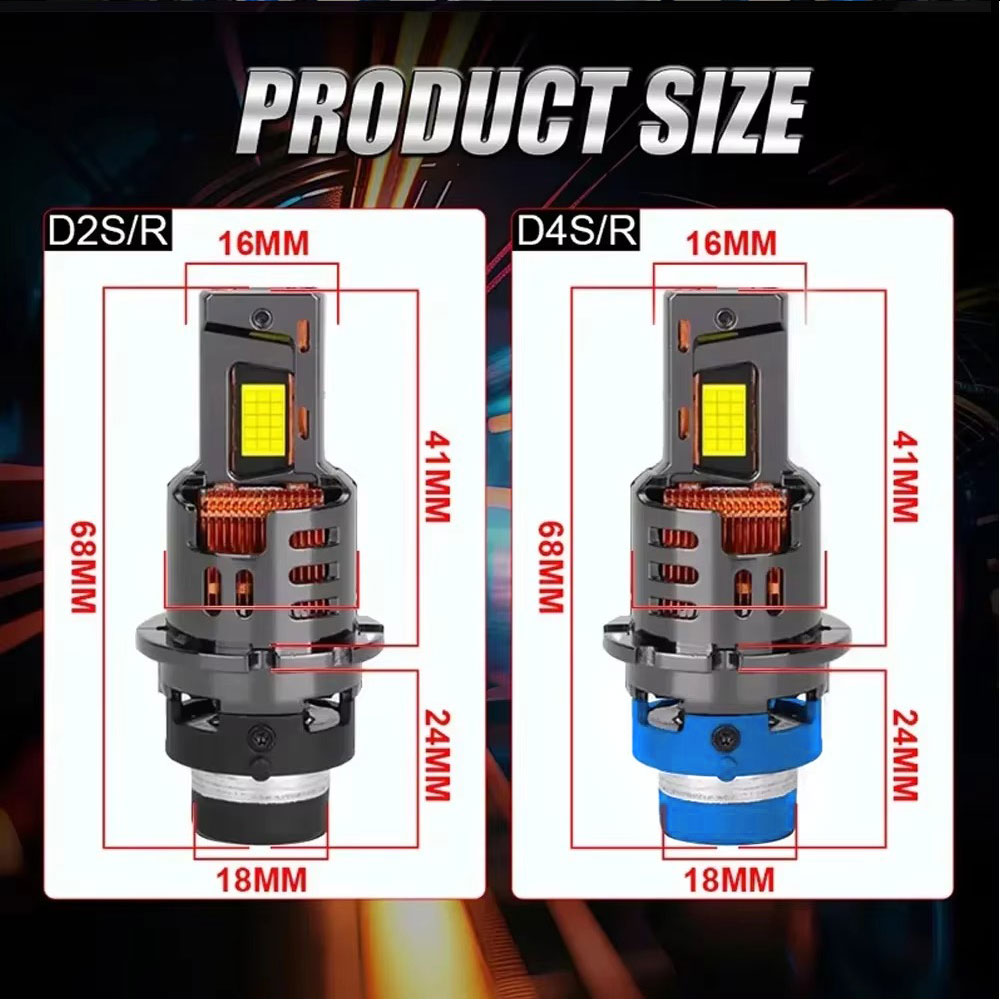 Infitary Super Bright D2S D2R D4S D4R Headlight LED Car Bulb CANBUS 6000K Auto Lamp Xenon Replacement No Dark Spot Plug and Play