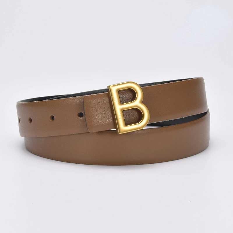 Luxury Womens Thin Belt B Letter Buckle All-match Clothes Decoration Fashion Belt Women Genuine Leather Belt for Woman Luxury Cowboy Y251210