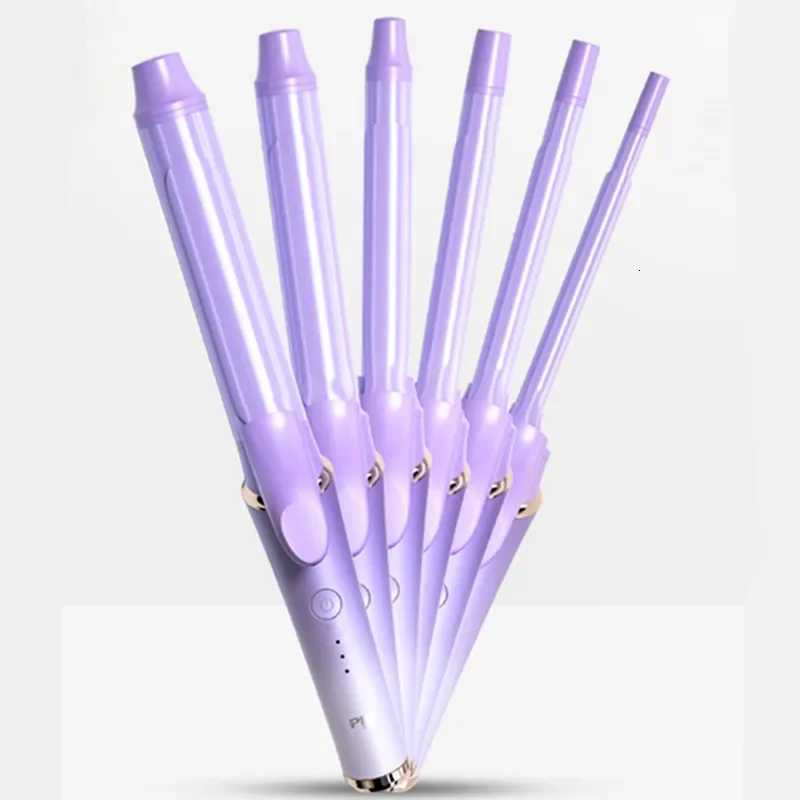 New 9mm 25mm 30mm Purple Professional Ceramic Hair Curler Curling Iron Roller Curls Wand Waver Hair Styling Tool 4T251210