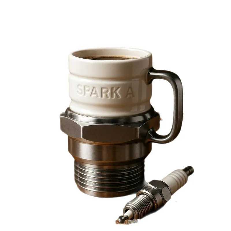 Creative Spark Plug Mug Durable Ceramic Cup for Hot Beverages Gift Idea C251210