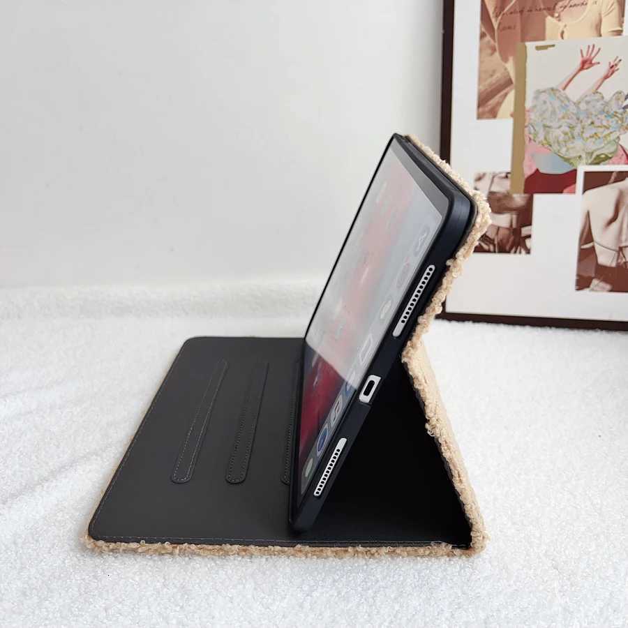 Fluff Leather Stand Tablet Cover For iPad Case Air Pro 2024 2025 MINI 3 4 5 6 7 8 9 10th Generation 97 105 109 102 11 inch H251210