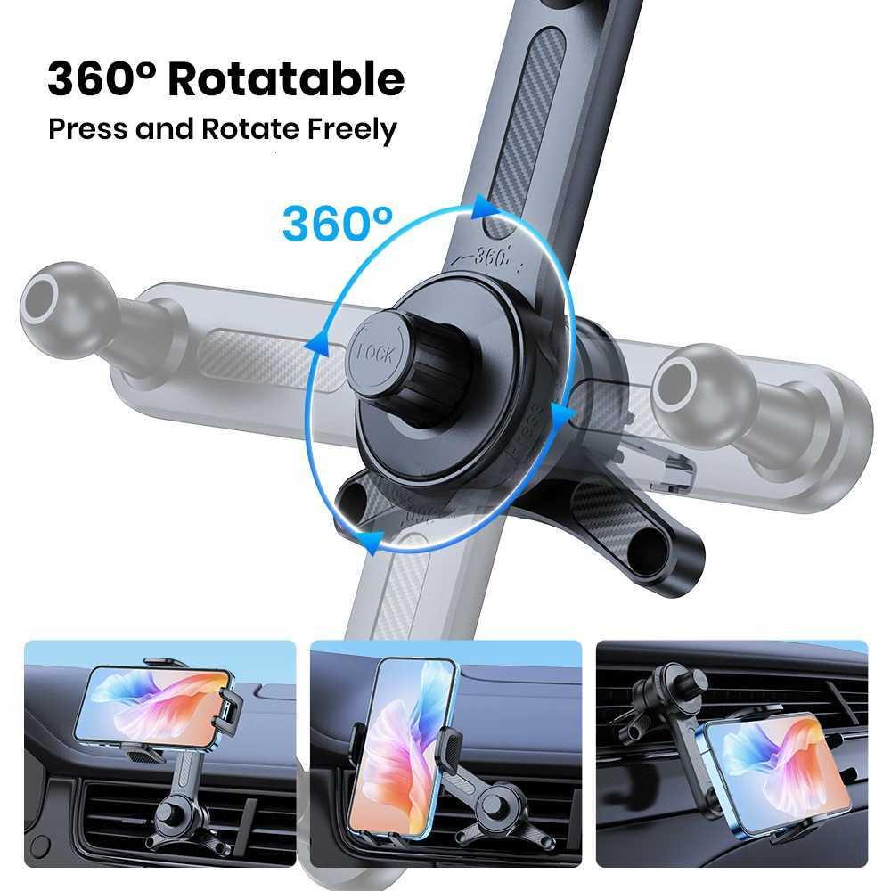 TOPK Universal Car Phone Holder Mount for Air Vent Cell Phone Holder Hands for Big PhonesThick Case Friendly for All Phone C251210