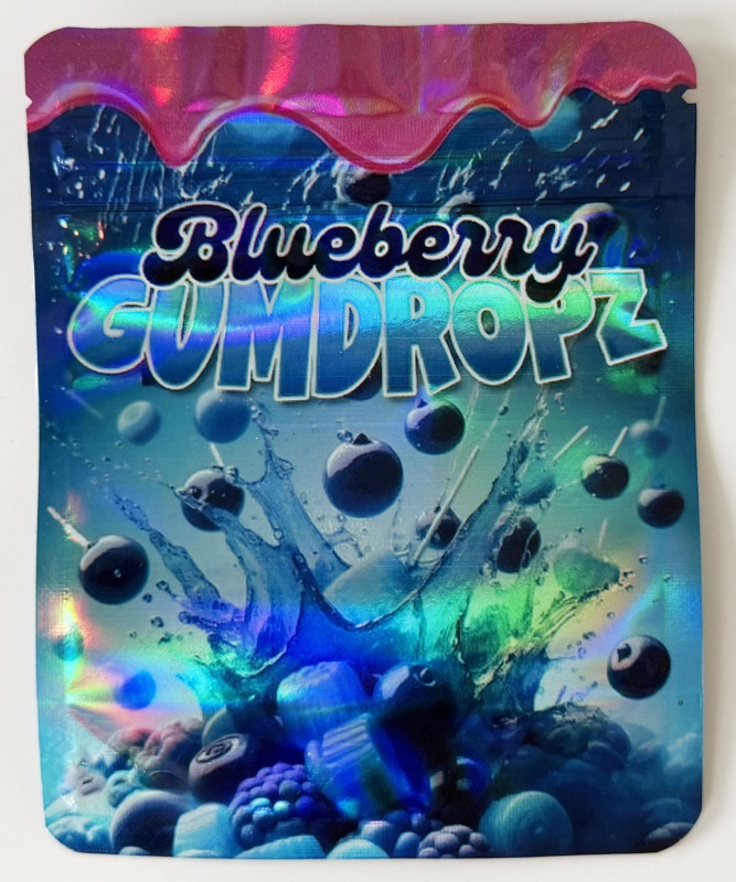 empty mylar bag 3 5 holographic smell proof zipper pouch food storagepackaging stand up foil pack custom