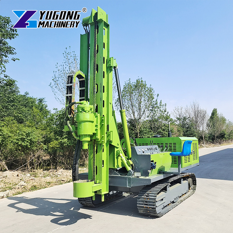 Crawler Solar Pile Driver with Hydraulic Hammer for Deep Foundation Piling: Reach New Depths with Powerful Piling
