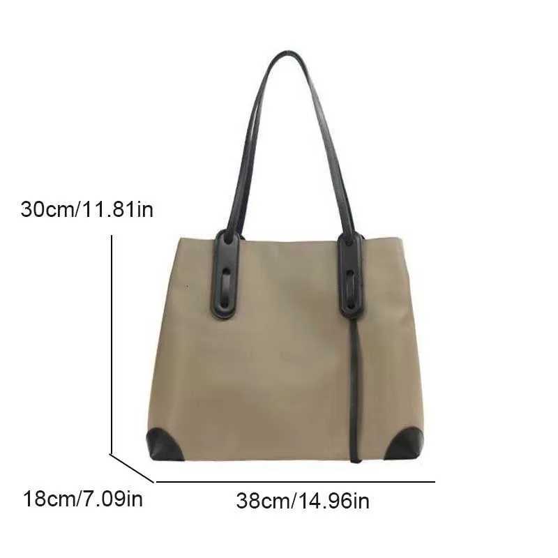 Elegant Nyl Tote Bag Wens Crossbody shoder Bag Large Capacity Casual Handbag Sli Korean Style Soft Fabric Pure Color Y251209