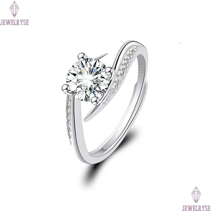 Luxury classic love designer ring for women ins fashion shine crystal diamond silver geometry elegant star rings wedding party jewelry size ajustable