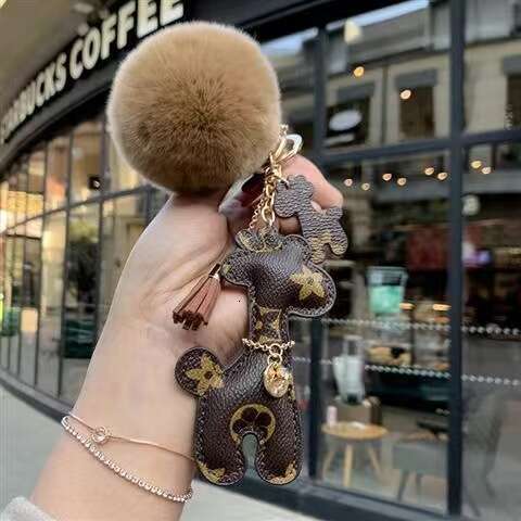 High-End European And American Creative Car Deer Keychain Pendant Female Couple Backpack Decoration