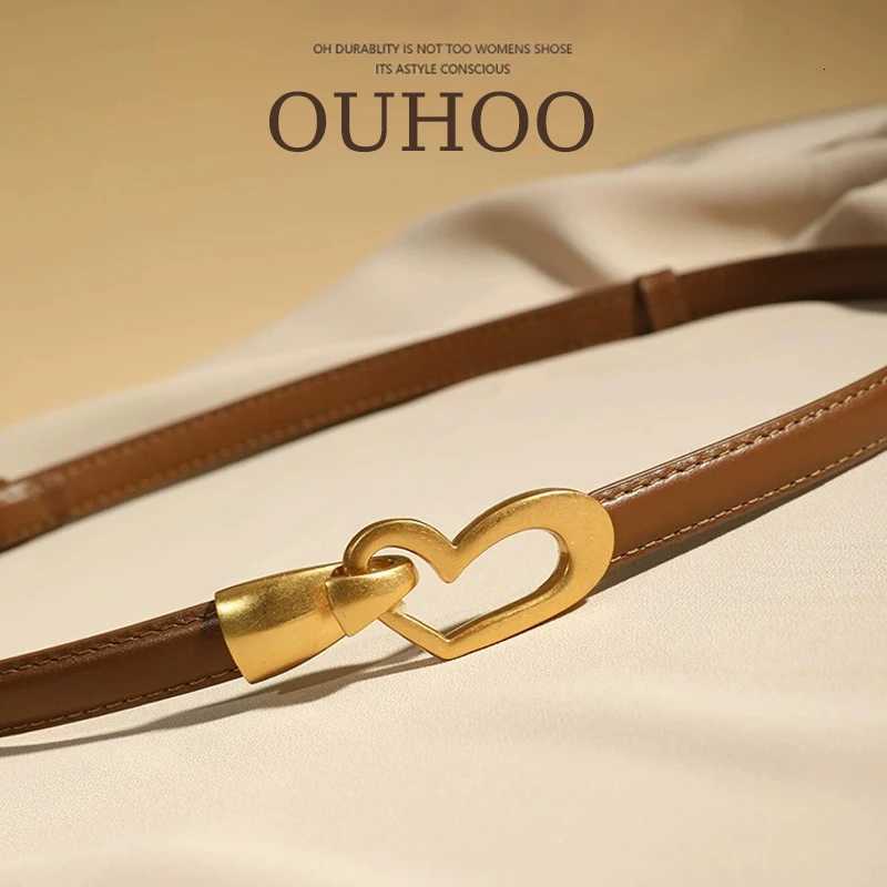 Luxury Luxury Womens Belt Real Leather Decorative All-Match Girdle Love Buckle Leather Belt New For Dress Sweater Coat Suit Jeans Y251210