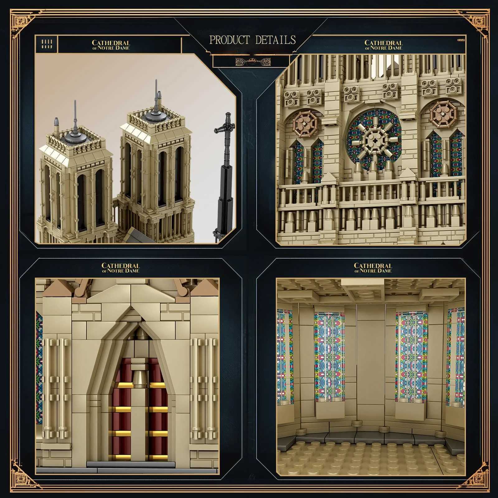 Notre-Dame de Paris Architectural Model Kit Collectible Building blocks Set for Adults Gift Idea for Lovers of HistoryT251210