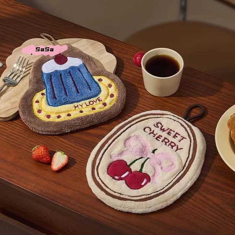 Absorbent Kitchen Hand Towel Thickened Wall Hanging Bathroom Hand Towel Multi-Purpose Cleaning Cloth for Kitchen C251210