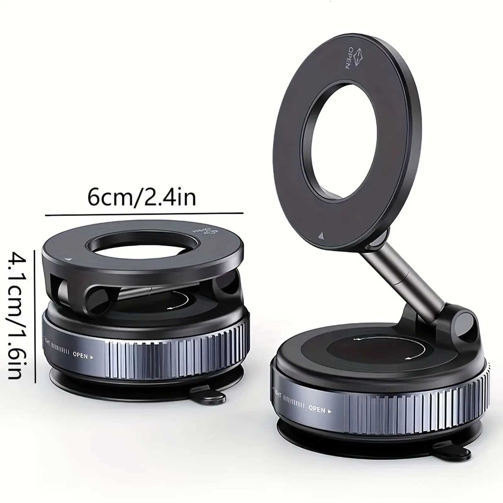 360 Magnetic Phone Holder with Vacuum Suction Foldable Adjustable Car Mount for IPhone 12 13 14 15 16 Magnetic Bracket C251210