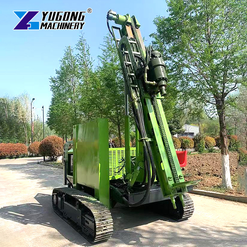 Crawler Solar Pile Driver with Screw Pile Attachment for Efficient and Environmentally Friendly Piling: Minimize Your Environmental Impact