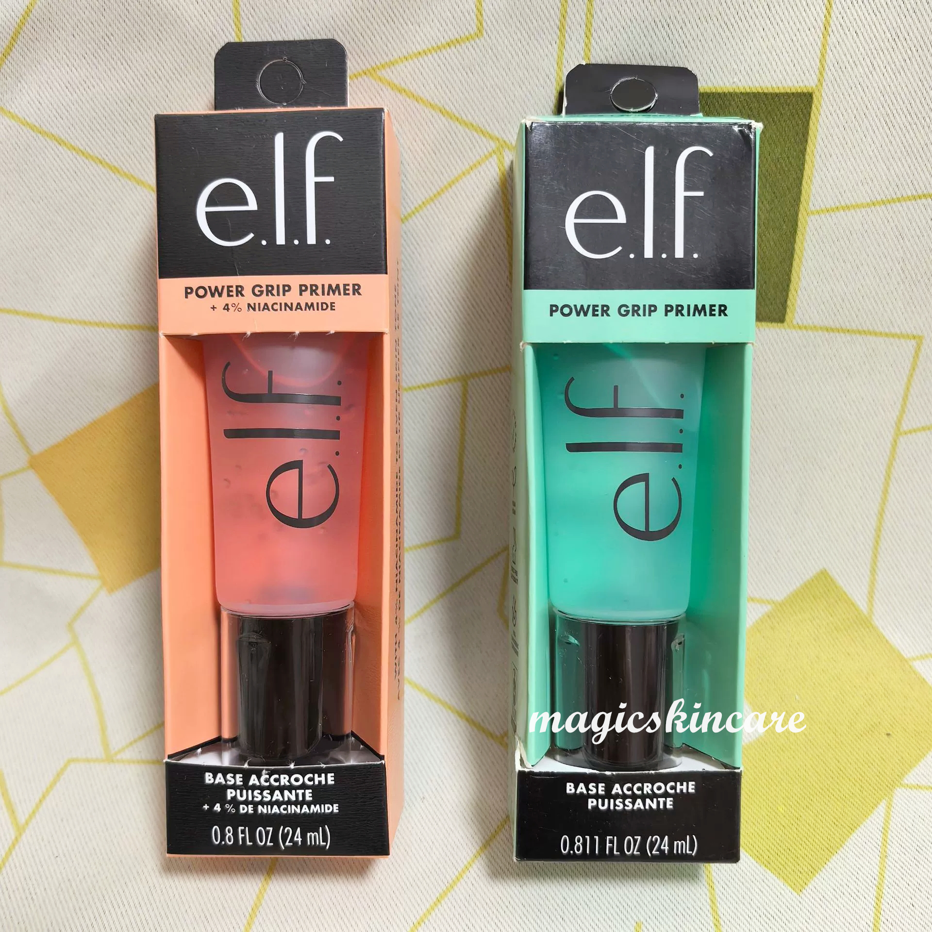 24ml Elf Power Grip Primer 2 Colors Brand Makeup Evens Skin Tone Moisturizing Base Makeup primer gel Cosmetics Free Ship