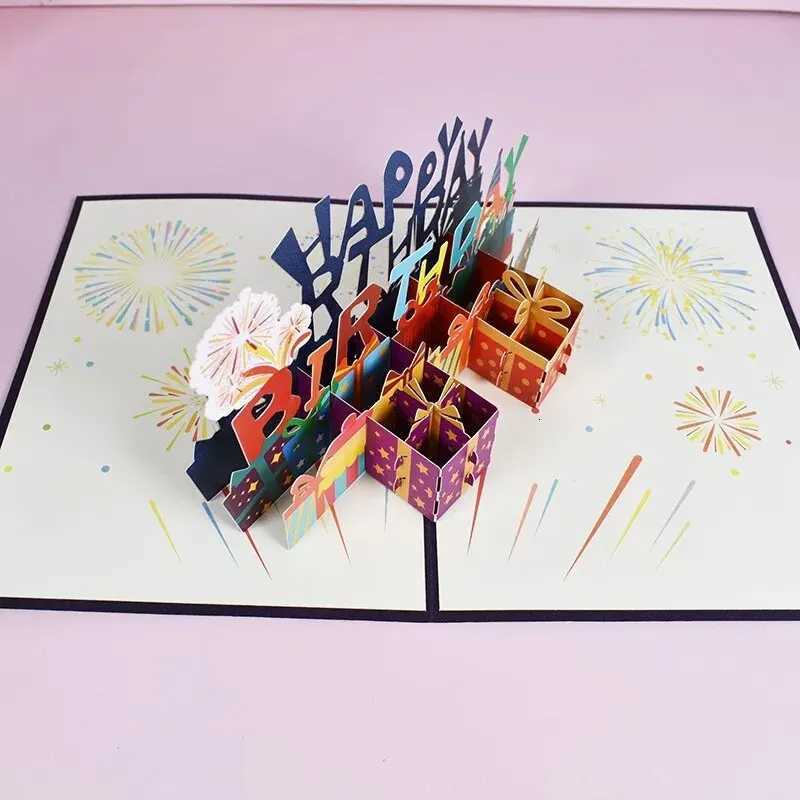 3D -Up Flower Greeting Cards Maple ry Tree Design Birthday Anniversary Wedding Invitations Postcard Rantic Love Gifts H251210