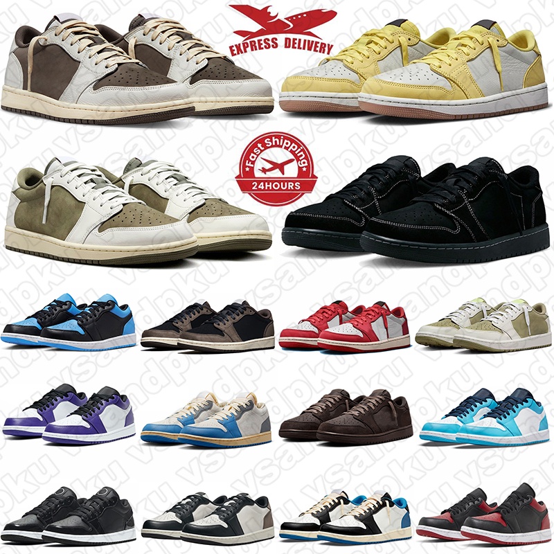 Free shipping designer sneaker outdoor shoes travi travis traviscots 1 1s for mens womens Black Pink Brown classic fashion casual sports trainers sneaker 36-47