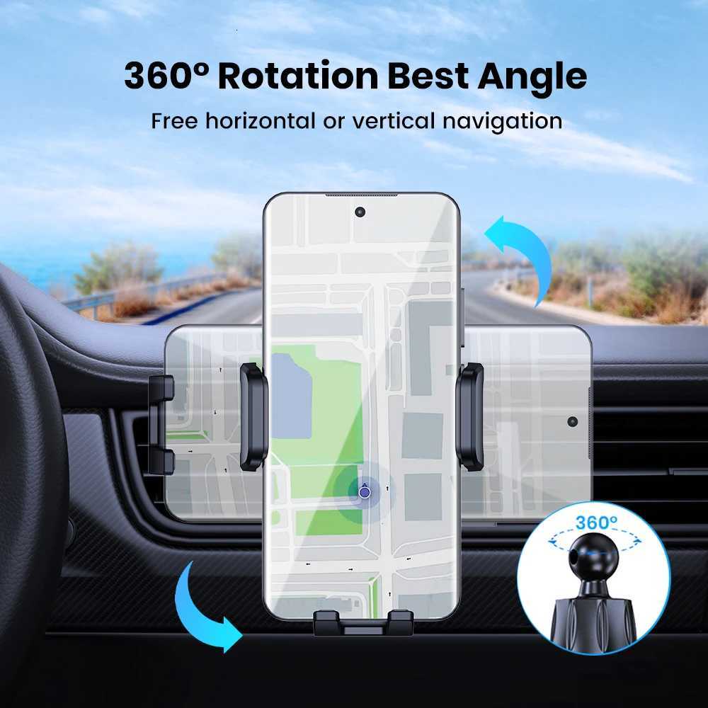 TOPK Car Phone Holder - Universal Air Vent Mount with 360 Rotation One Button Release for Quick Access to Your Dev C251210