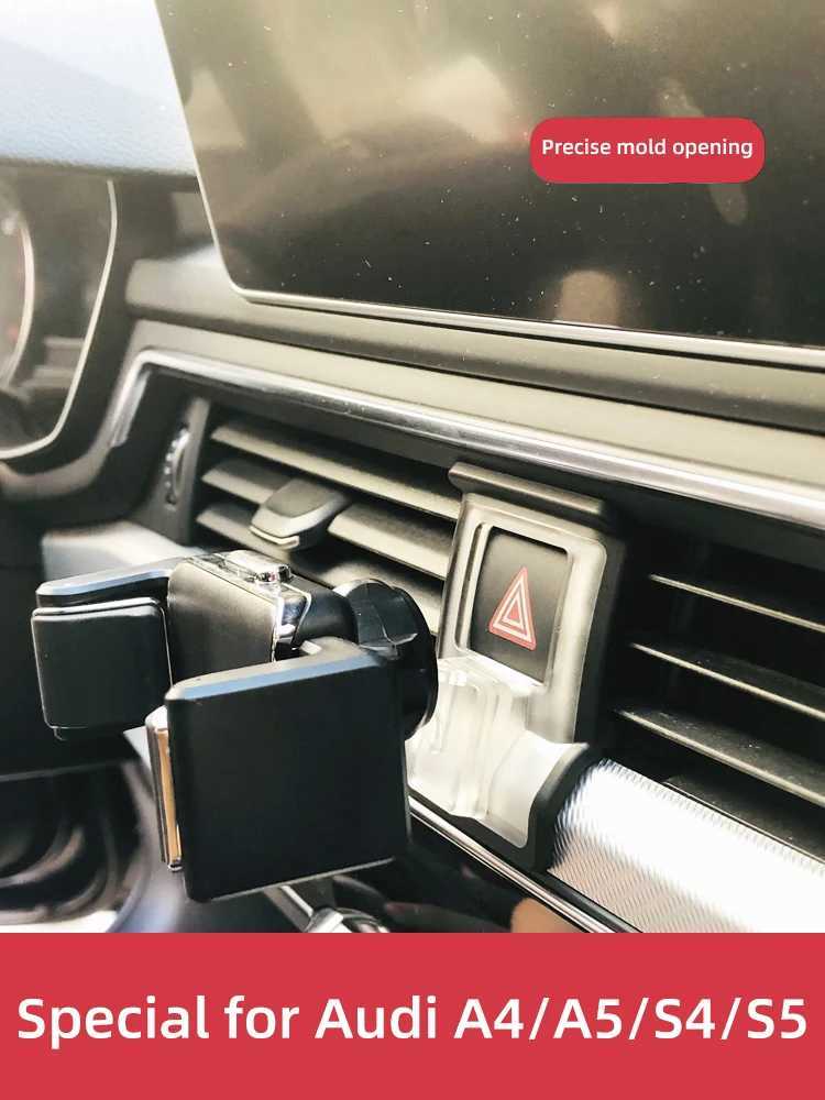 Car Phone Holder For Audi A4A5RS5RS4 2017-2024 Air Vent Mount 360 Rotate GPS Mobile Magnetic Stand Accessories C251210