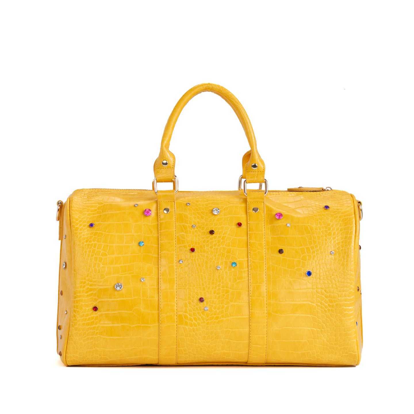 Wens Large Capacity Travel Duffel Handbag Waterproof Business Shoder Bag with odile Colored Diamd Design for Cmutin Y251209