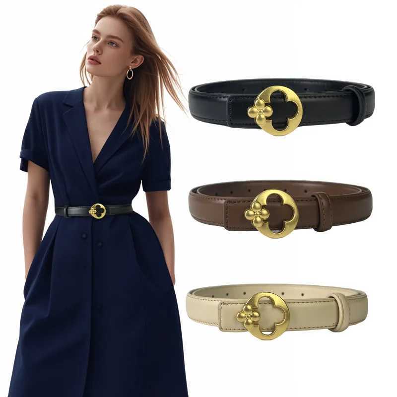 Luxury Vintage Belt for Women Casual Loose Business Office OL Style Simple High-End Waist Accessory for Jeans Y251210