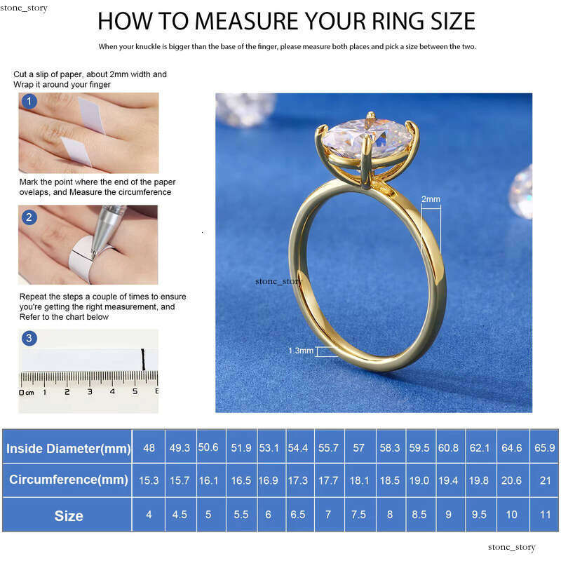 oval Moissanite Engagement Rings 18K Gold Plated 925 Sterling Silver Lab Created Solitaire VVS Moissanite Promise Ring for Women