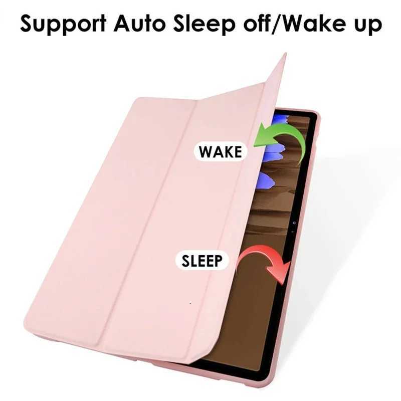 With Pen Slot Case For New Galaxy Tab S11 11 inch 2025 5G PU Tablet Case For Tab SM-X730 SM-X736 Smart Shockproof Cover H251210