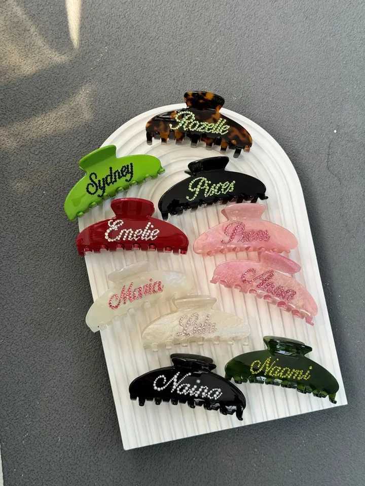 Cust Name Rhinestone Bridesmaid Hair Cl Clip Person Hair Decoration AccoryAnniversary Gift Wedding Bride Gift Y251210