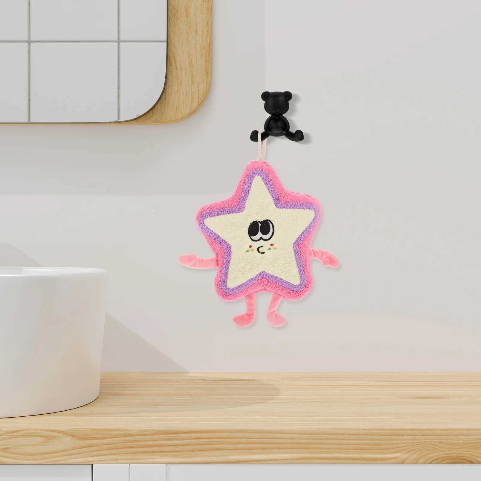 Soft Absorbent Hand Towels Star Shaped Quick Dry with Hanging Loop Cute Towel for Kitchen Bathroom Bedroom Rv Use C251210