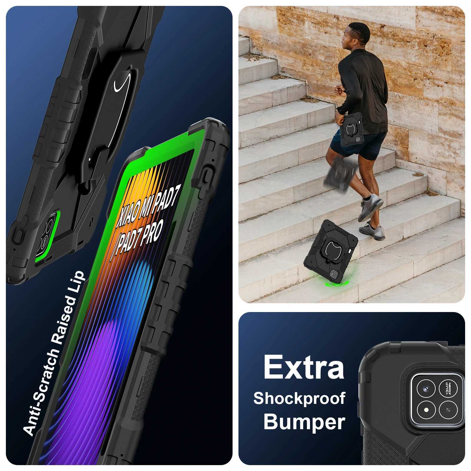 with Handle Rotation Stand Case For Pad 7 Pro 112 Redmi Pad SE 83 Pro 121 inch Tablet Case Shockproof Hard Cover H251210