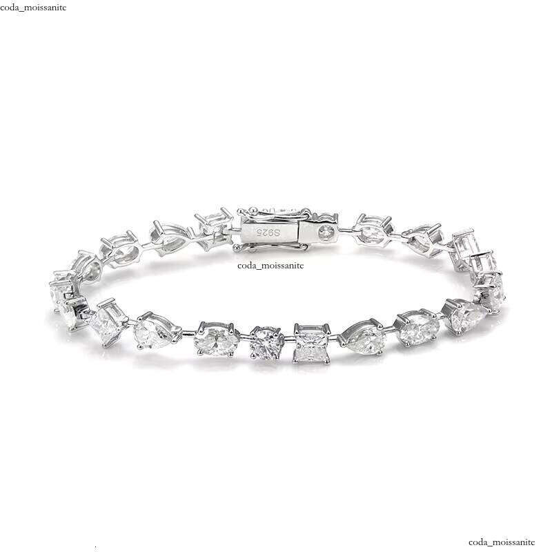 Messi S925 Fancy Bracelet Necklace HPHT Lab-Grown VVS Moissanite Custom Tennis Jewelry