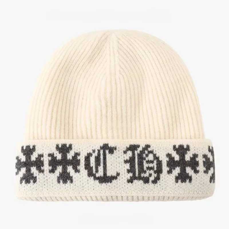 Luxury Thick earmuffs autumn and winter thick knitted hat fashionable jacquard cold proof hat neutral windproof and cold proof hat Y251209