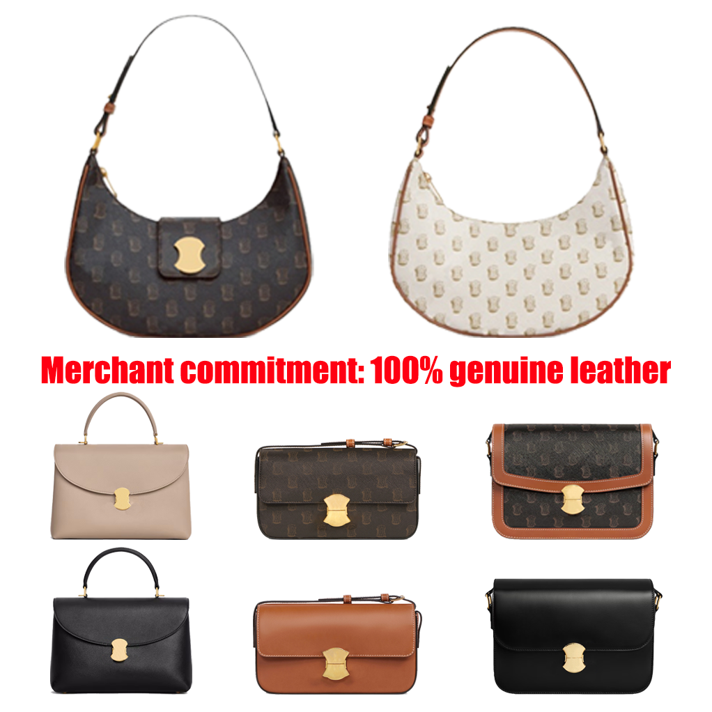 Luxury handbags ava triomphees Underarm bag Designer bags tote Womens men genuine leather crossbody Shoulder Bag fashion Clutch armpit bag Metal buckle evening Bag