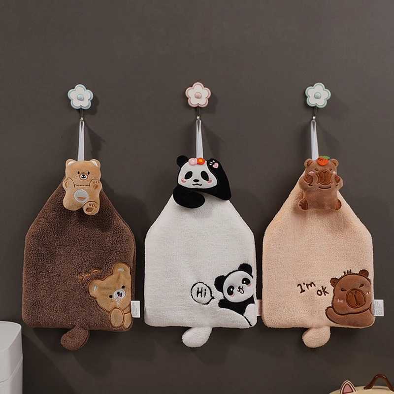 Cute Cartoon Animal Patterneds Kids Hand Towels Soft Corals Velvets Highly Absorbent Fast Drying For Kitchens And Bathrooms C251210