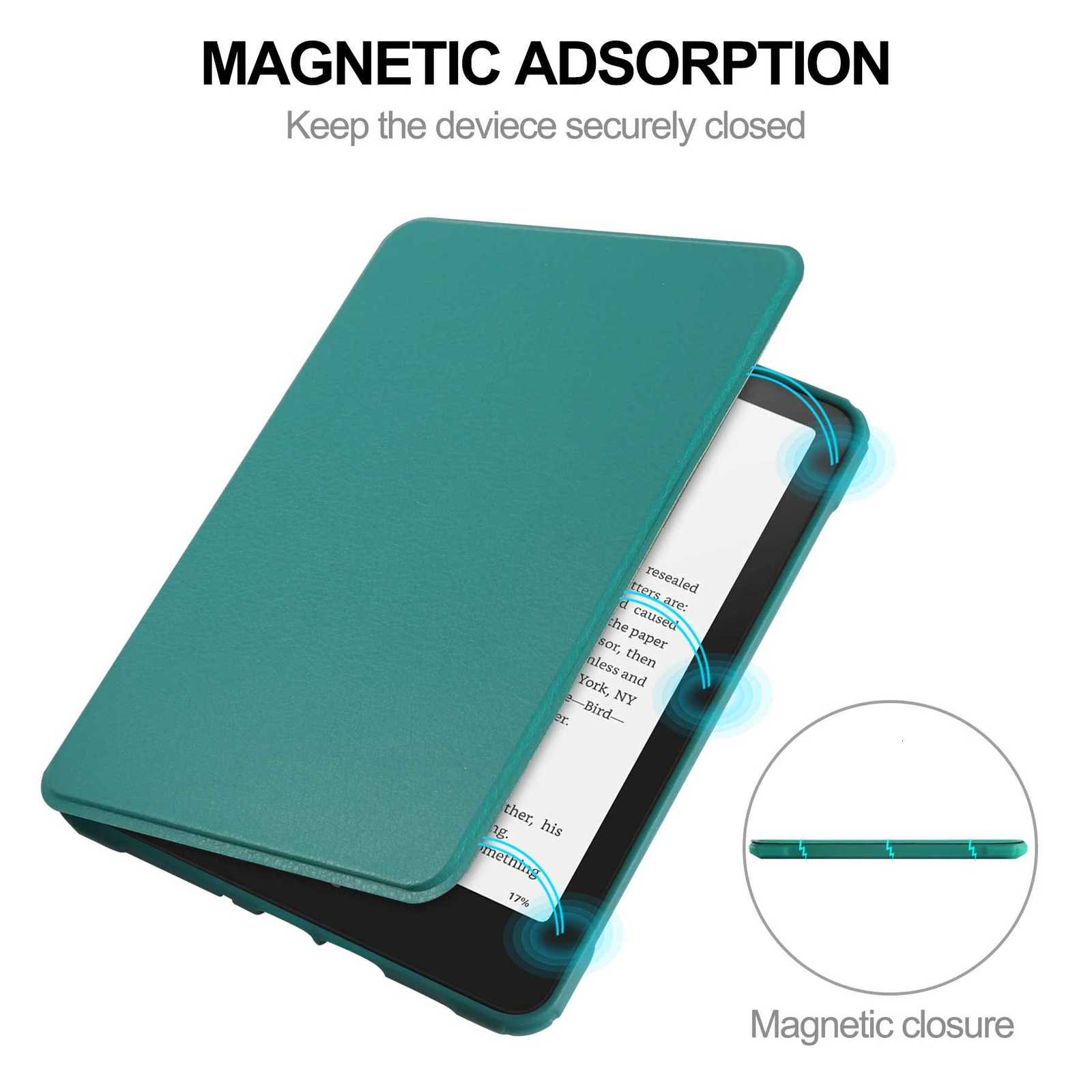 Auto Wake/Sleep Kindle Case - Magnetic PU Leather Cover for Paperwhite 12th Gen2024oft 7 Devs Model SA569P/SA568B H251210