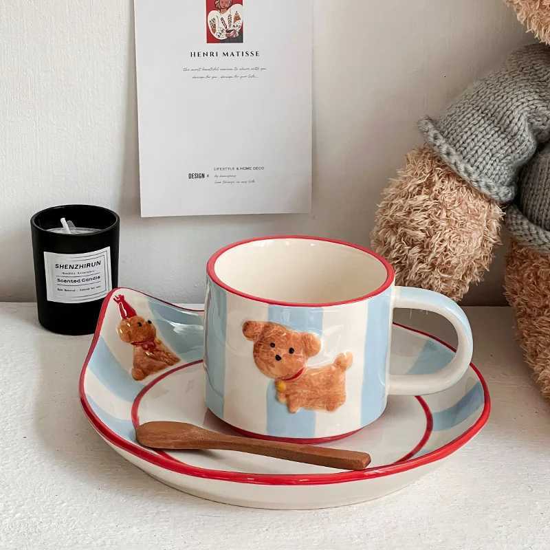 Cartoon Dog Coffee Cup Gentle Milk Coffee Breakfast Milk Mug Ceramic Cup Couple Cup Gift Juice Cold Drinkware Microwave Safe C251210