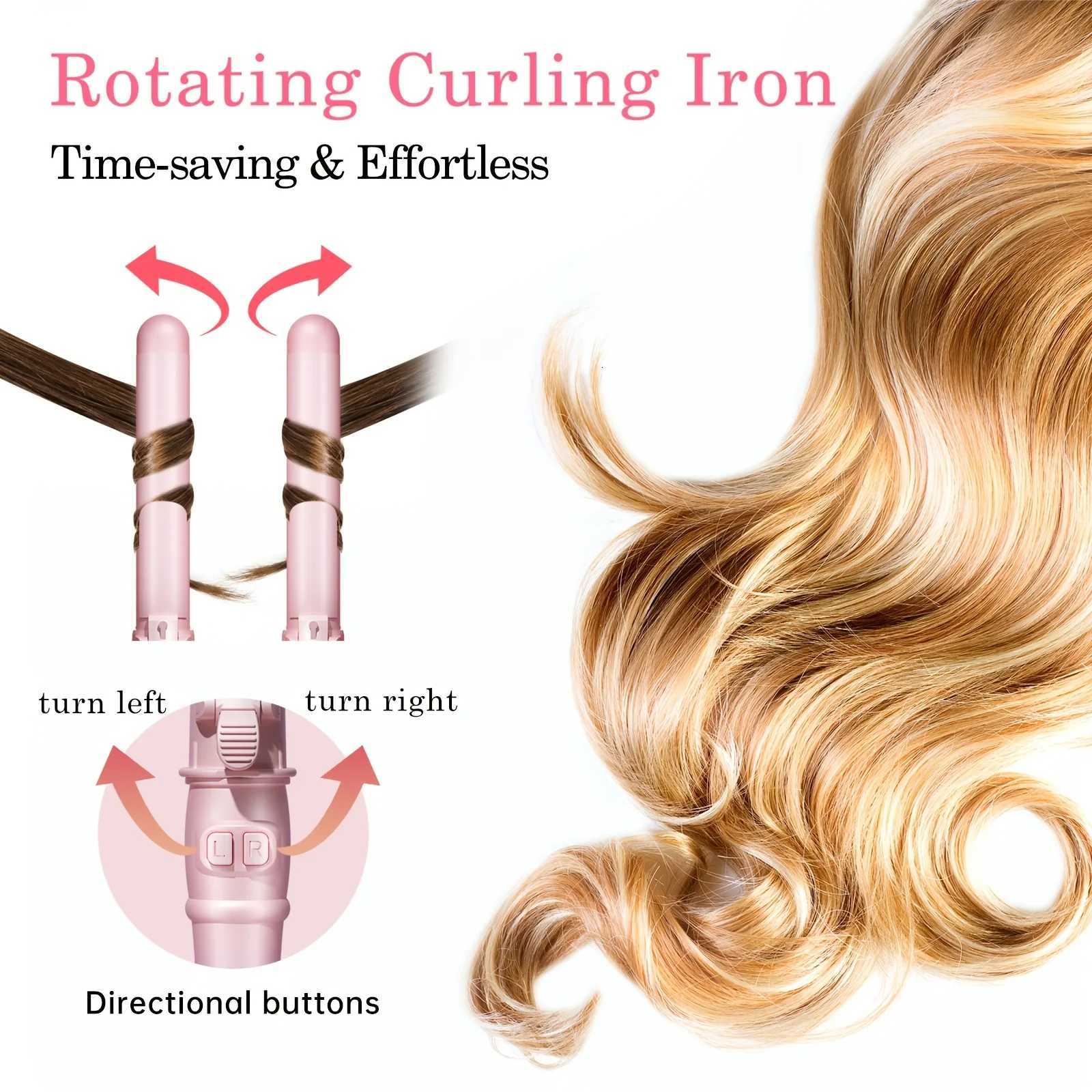 11-inch Automatic Rotating Curling Iron - LED Display Fast Heating Suitable for Long Hair Perfect Holiday Gift Hair StylingT251210